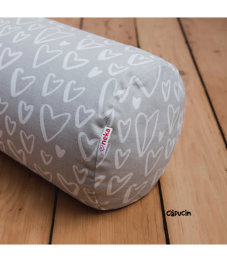 Nneka Breastfeeding cushion -Grey Hearts