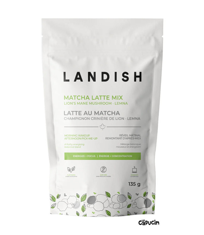 Landish Matcha Latte Mix- Energize + Focus - 135g