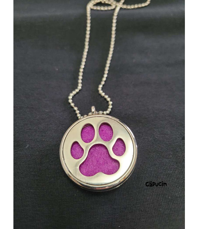 Gestion Capucin Essential Oil diffuser necklace Dog paw