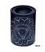 Puckator Chakra Oil and Wax Burner - Dark Blue Soapstone Carved