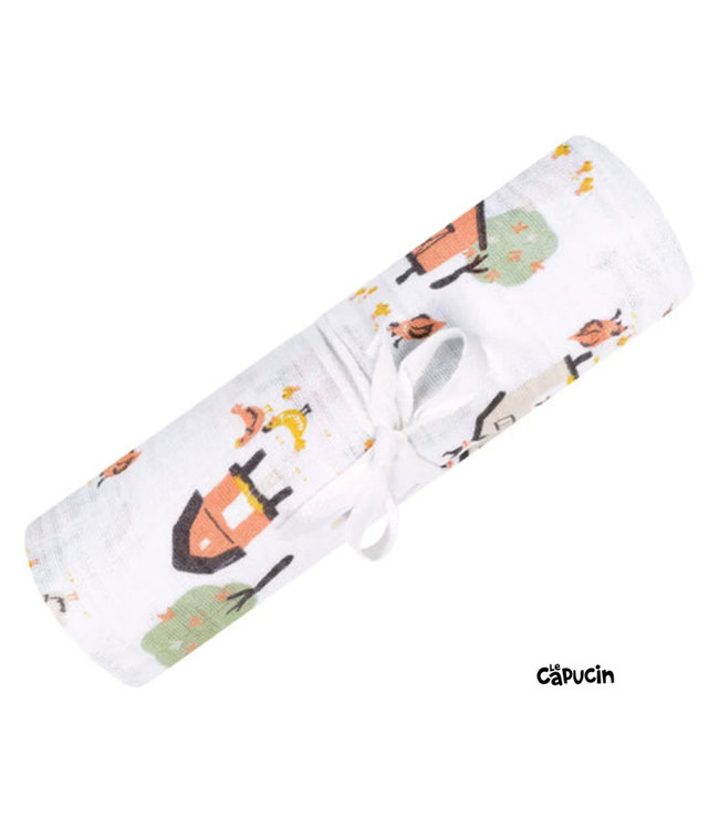 Perlimpinpin Muslin blanket - Farm