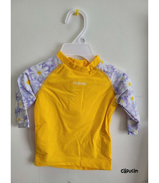 Hopalo Long sleeve swimsuit sweater -  Daisies / Yellow