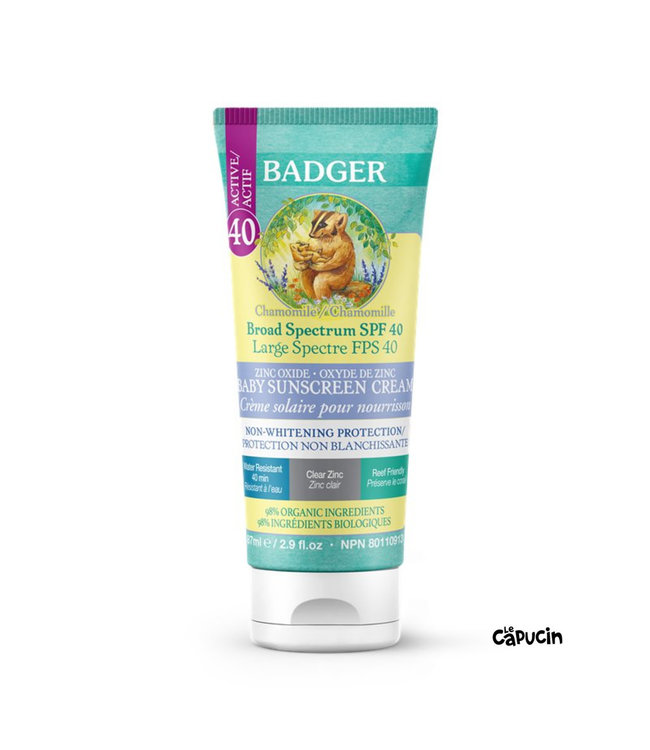 Badger Baby Clear Zinc Sunscreen SPF 40