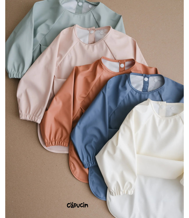 Long sleeve bib with integrated pocket - Choose a color