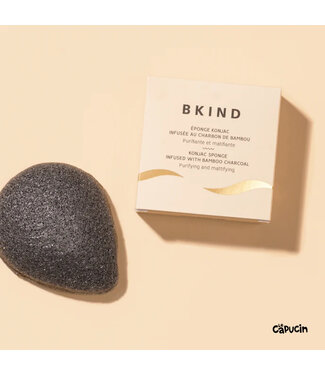 Bkind Face Sponges - Konjac - Bamboo Charcoal - Choose a size