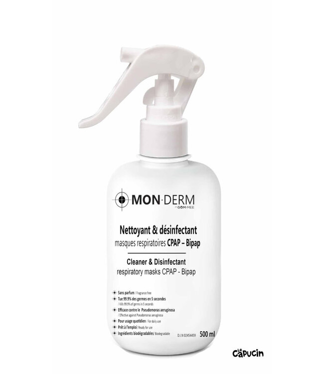 Nettoyant désinfectant masque respiratoire 500 ml par Mon-Derm