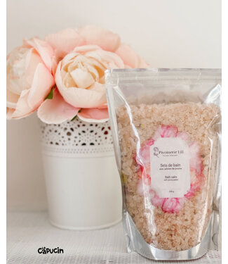 Pivoinerie Lili Bath salts with peony petals - 500 g - Pivoinerie Lili