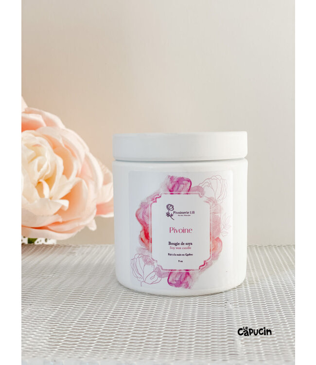 Soy candle - Peony Collection - 9 oz by Pivoinerie Lili