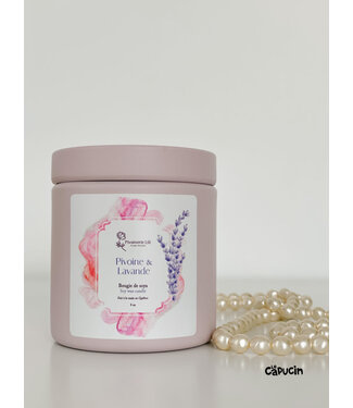 Pivoinerie Lili Peony & Lavender soy candle - 9 oz by Pivoinerie Lili