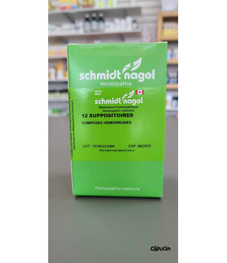 Schmidt-Nagel (Homeodel) Hemorrhoidal Vein Suppositories - 12 Units by Schmidt Nagel