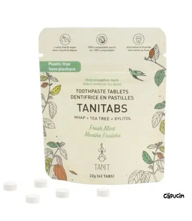 Tanit Toothpaste Pastilles - Fresh Mint - Refill (62) by Tanit