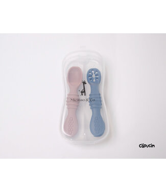 Micasso & Co Cuillères d'apprentissage en silicone pour bébé - (2)