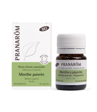 Pranarom Peppermint essential oil pearls - 60 mini-caps