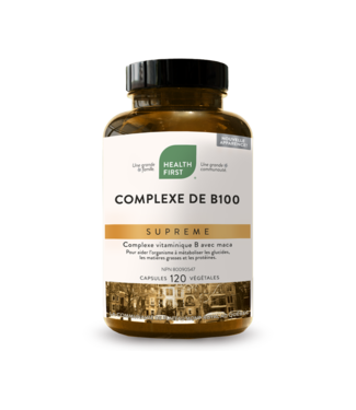 Health First Complexe de B100 - 120 caps. végétales par Health First