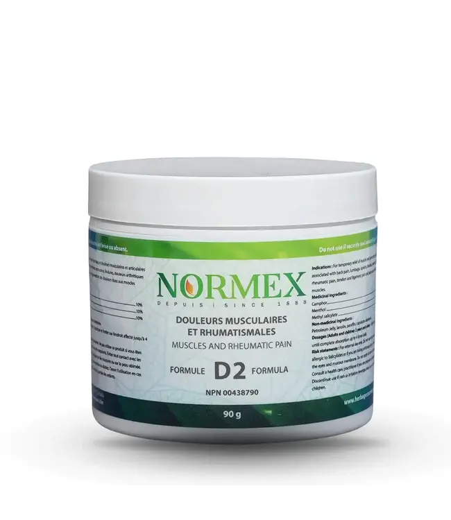 Douleurs musculaires & rhumatismales - Formule D-2 - 225 g par Normex