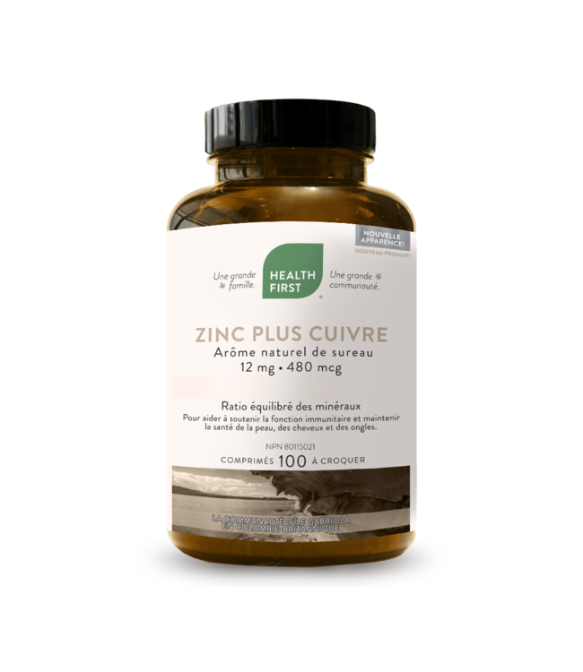 Zinc Plus Copper 100 tab. elderberry to chew - Health First