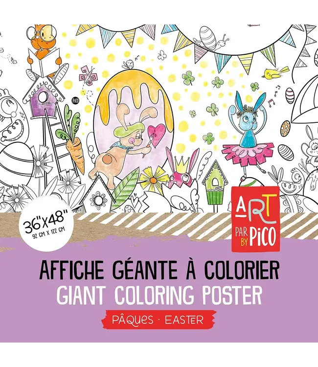 Giant coloring page - Easter 36'' X 48'' - Pico