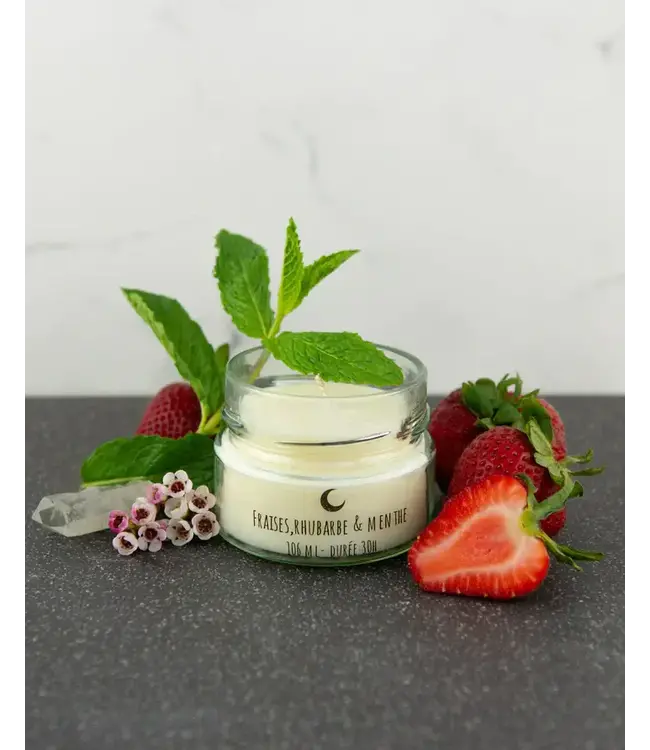 Candle - Strawberry, rhubarb and mint - by L'Attrape Luciole - 500 ml