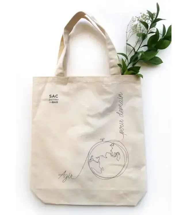 Reusable organic cotton bag - by Sac fraicheur
