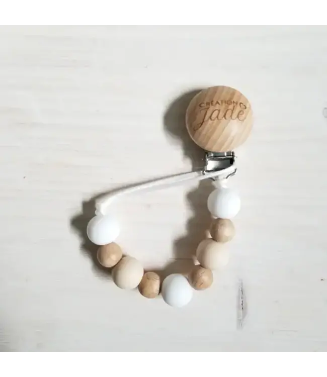 Wooden pacifier holder - Création Jade