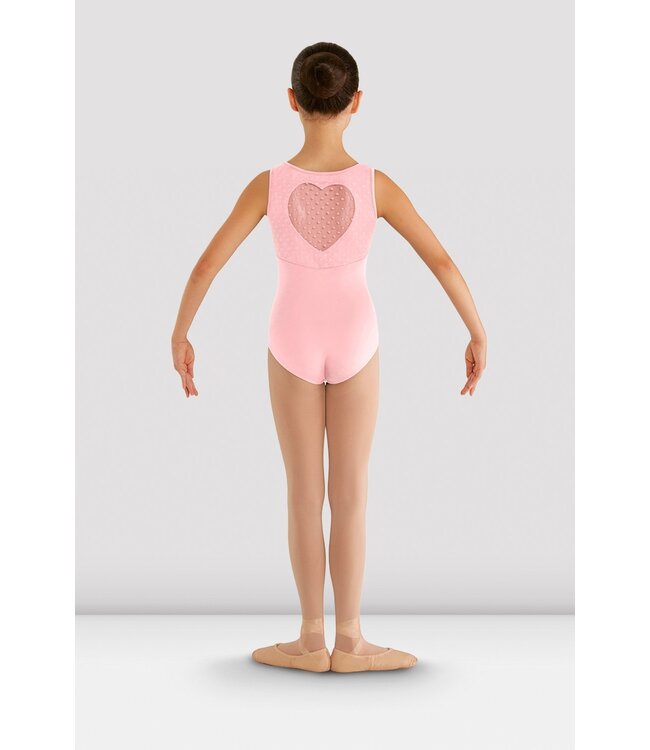 Children's Heart Mesh Tank Leotard