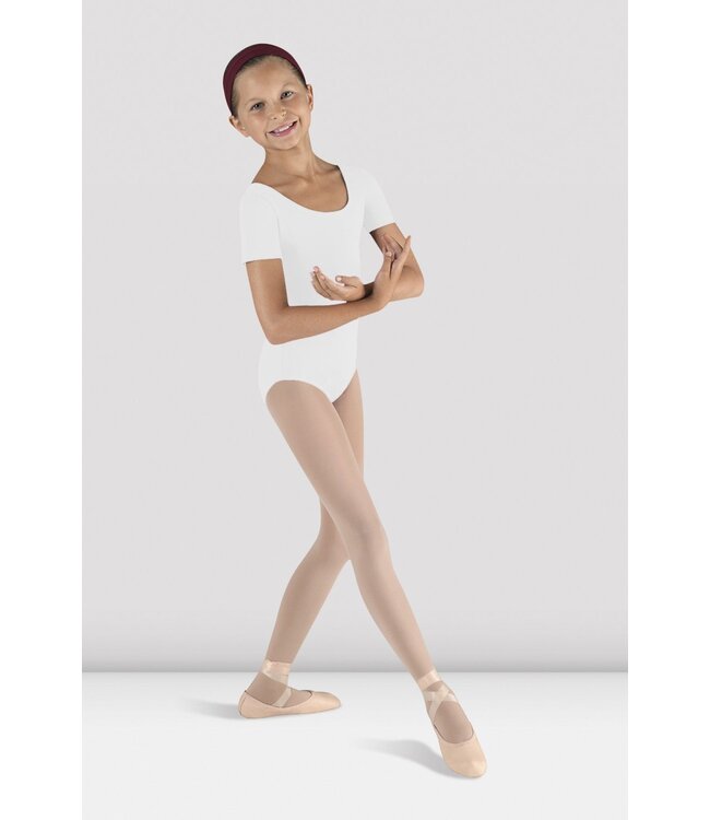 Children's Short Sleeve Leotard White