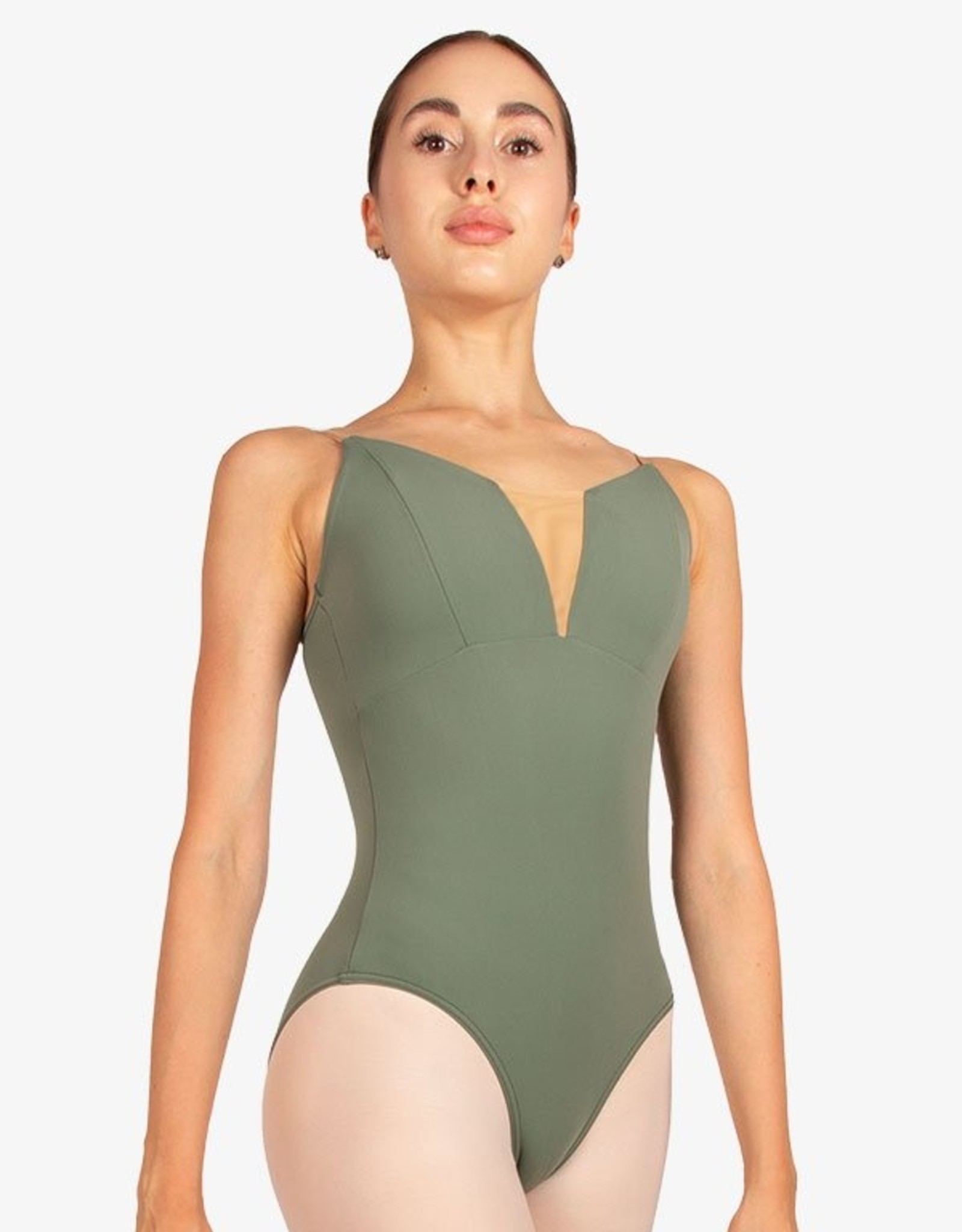 Green Ladies One Piece Footed Full Bodysuit Unitard