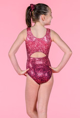 Destira Children's Glitter and Glitz Rose Gymnastics Leotard