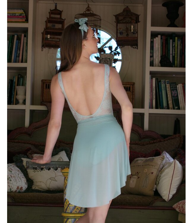 Ladies' Allison Misty Blue Velvet Leotard