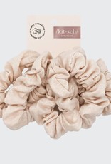 Kitsch Organic Knit Scrunchies 5 Pack Cream