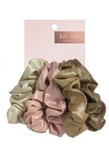 Kitsch Metallic Scrunchies 5pc Blush