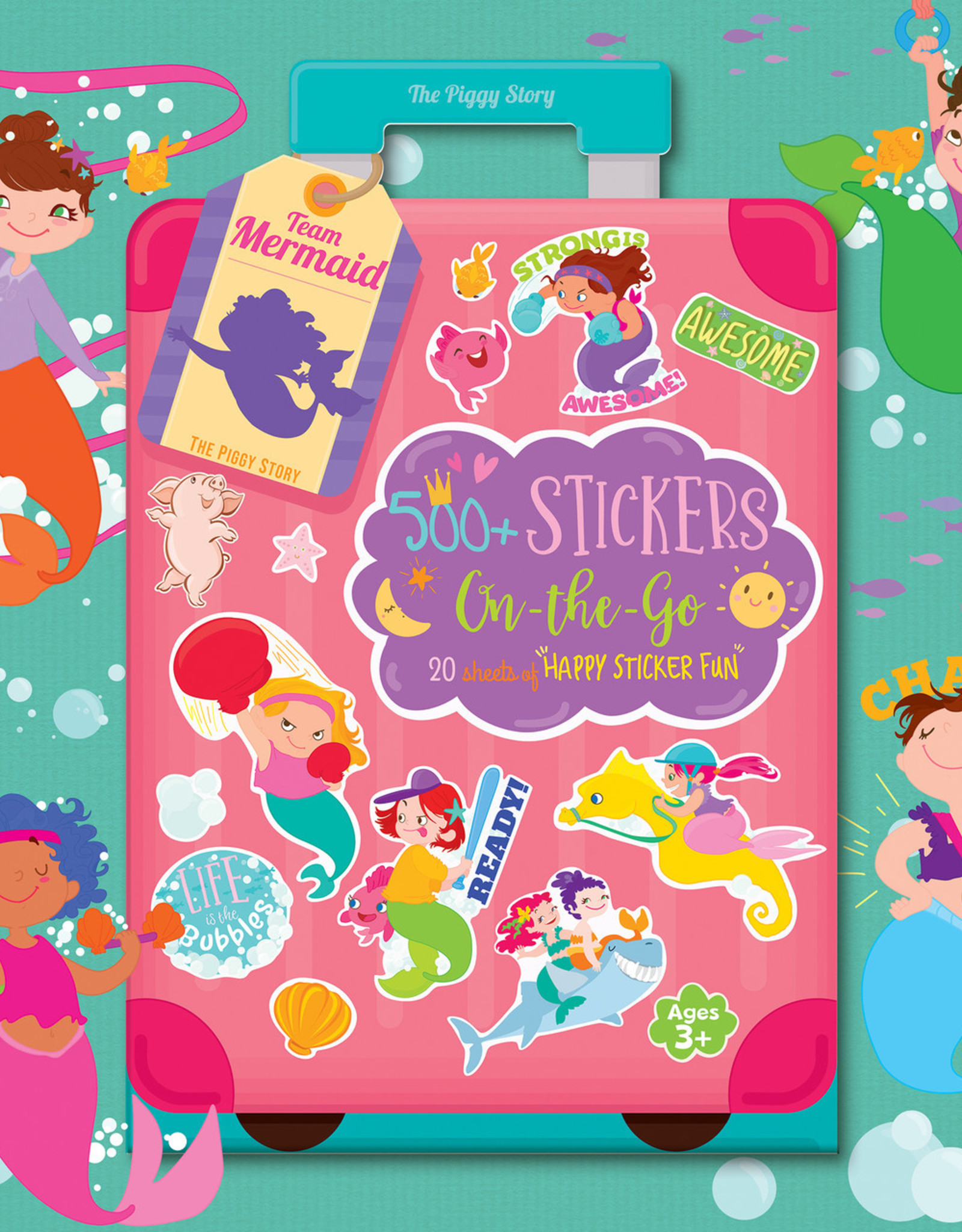 The Piggy Story 500+ Stickers On-The-Go Team Mermaid