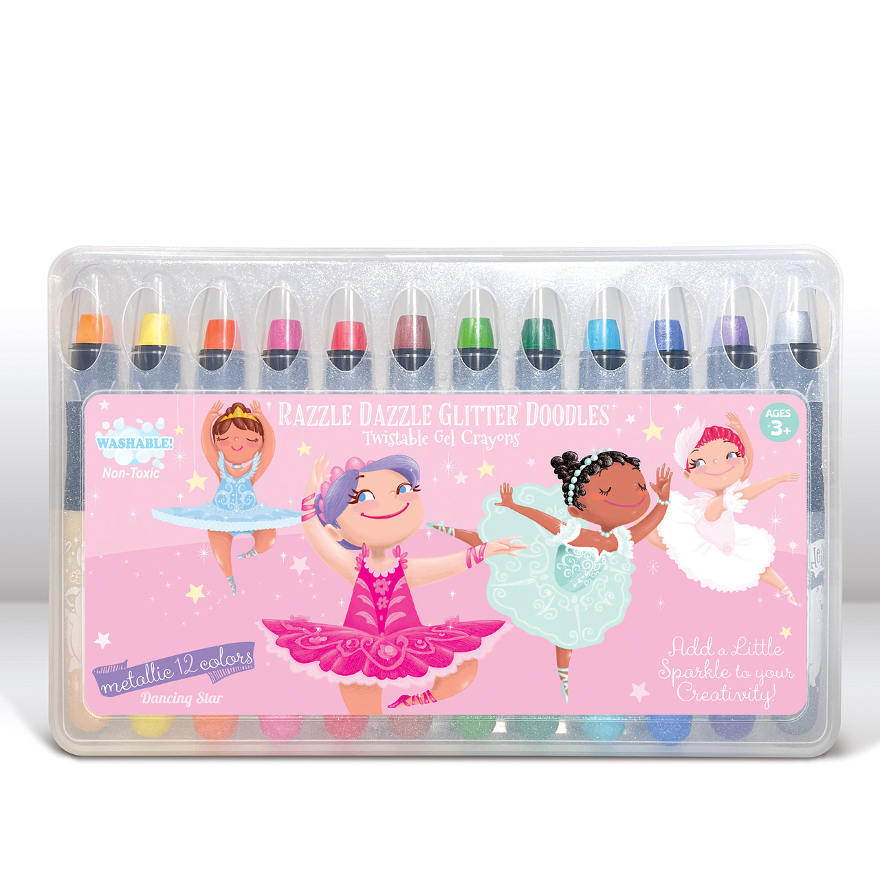 12 colors washable toddler gel crayons