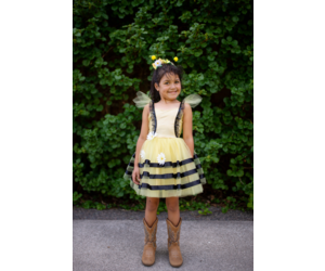 Child Bumble Bee Tights 3 sizes yellow black stripe costume dress