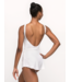 Ladies' Allison White Velvet Leotard