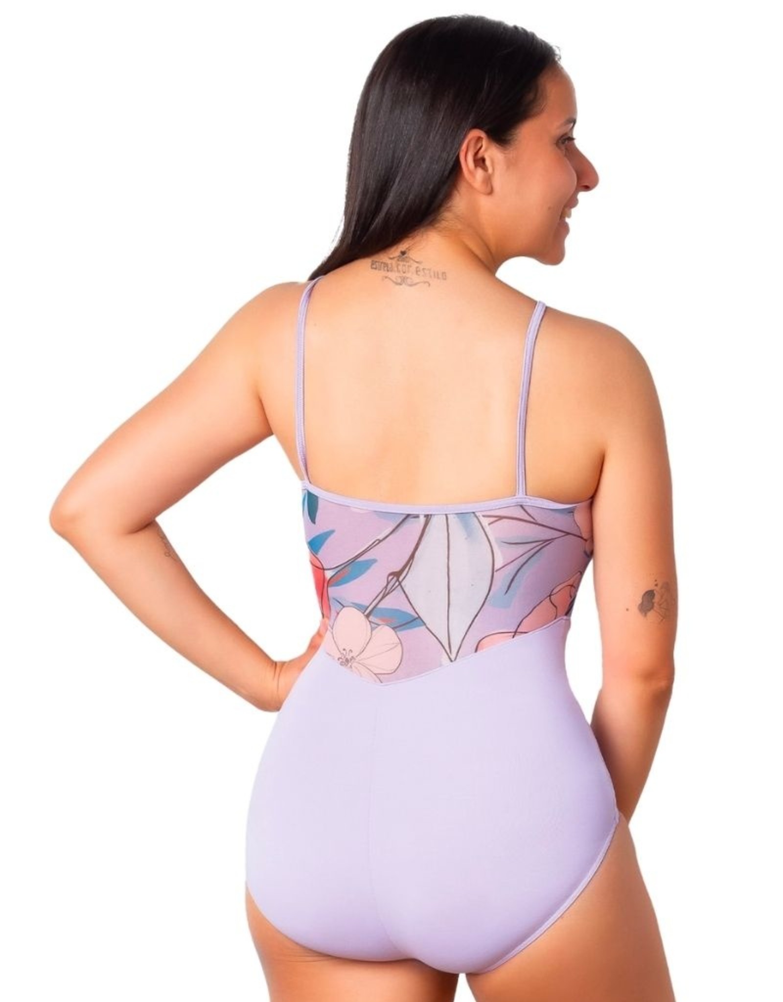 SoDanca Ladies' SD1947 Floral Mesh Leotard (Sale)