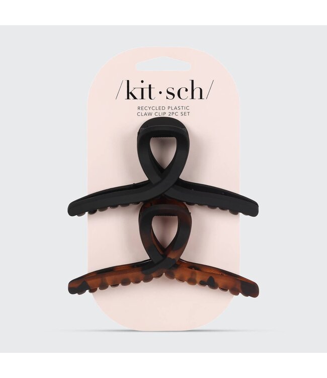 Recycled Plastic Large Loop Claw Clips 2pc