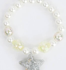Sparkle Sisters Pearl Glitter Star Bracelet