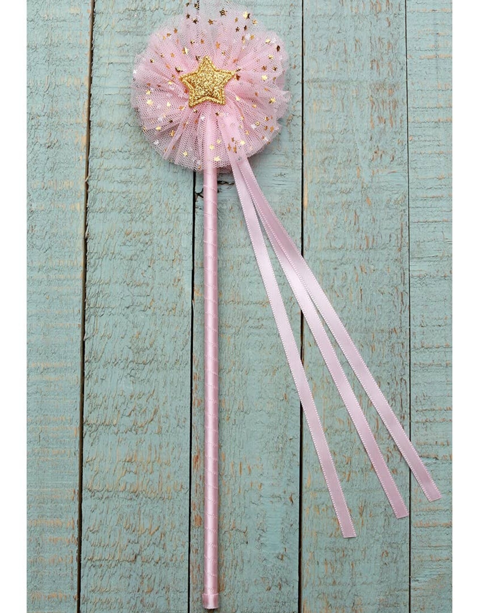 Sparkle Sisters Tulle Gold Star Wand