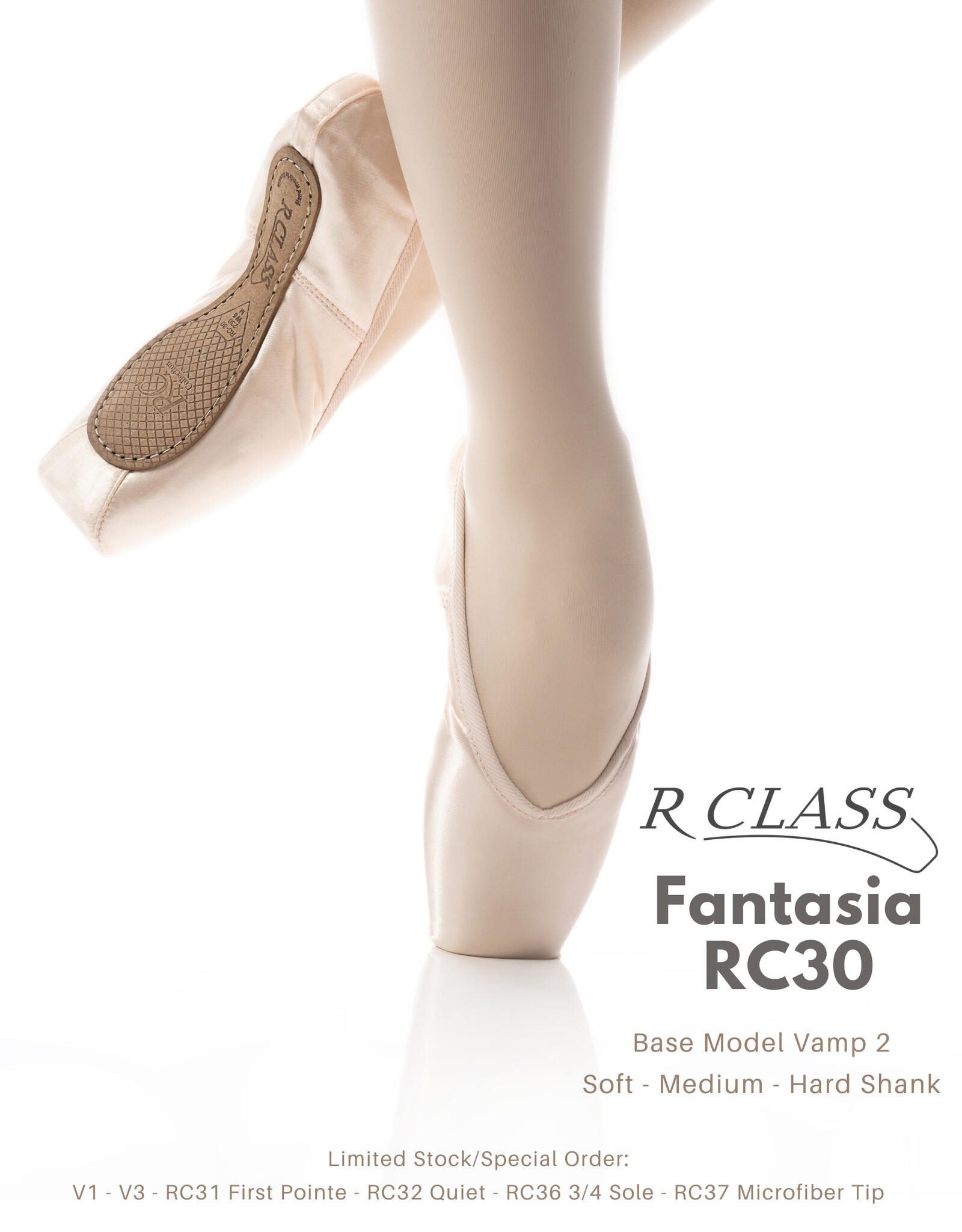 R-Class RC30 Fantasia Pointe Shoes (Satin Tip)