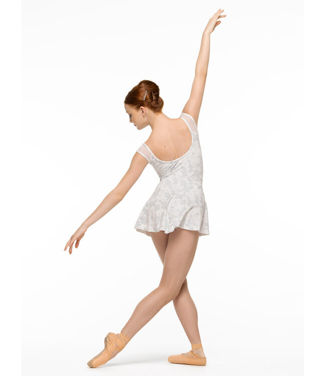 Ladies' Celine Short Sleeve Leotard White Wedding