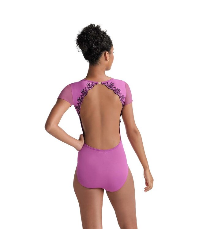 Ladies' Monia Short Sleeve Leotard Orchid