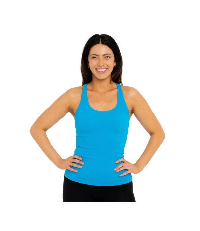 Ladies' Ribbed Racer Back Tank Top