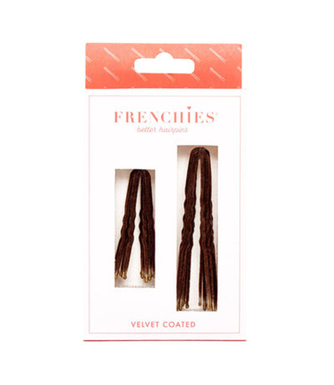 Frenchies Flocked Hairpins