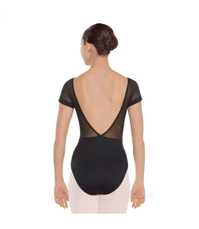 Ladies' Silhouette Mesh Cap Sleeve Leotard