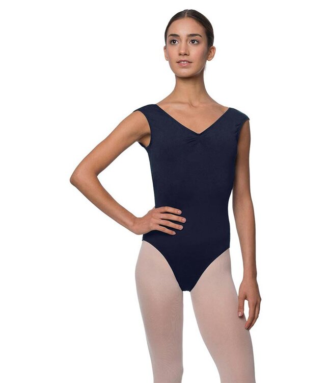 Ladies' Peyton Cap Sleeve Leotard Navy
