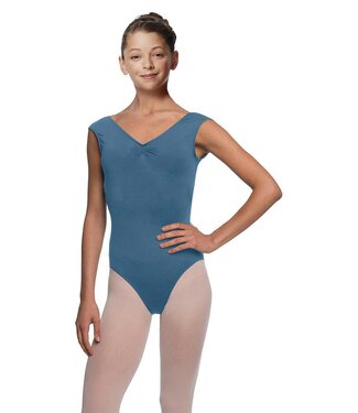 Lulli Children's Peyton Cap Sleeve Leotard Blue