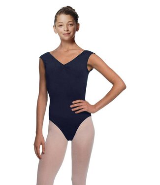 Lulli Children's Peyton Cap Sleeve Leotard Navy