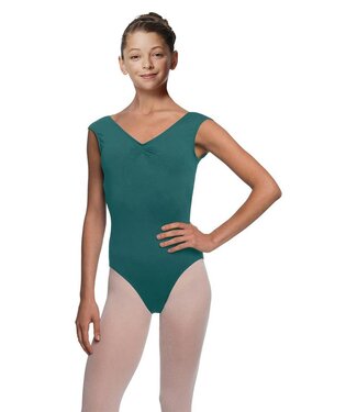 Lulli Children's Peyton Cap Sleeve Leotard Teal