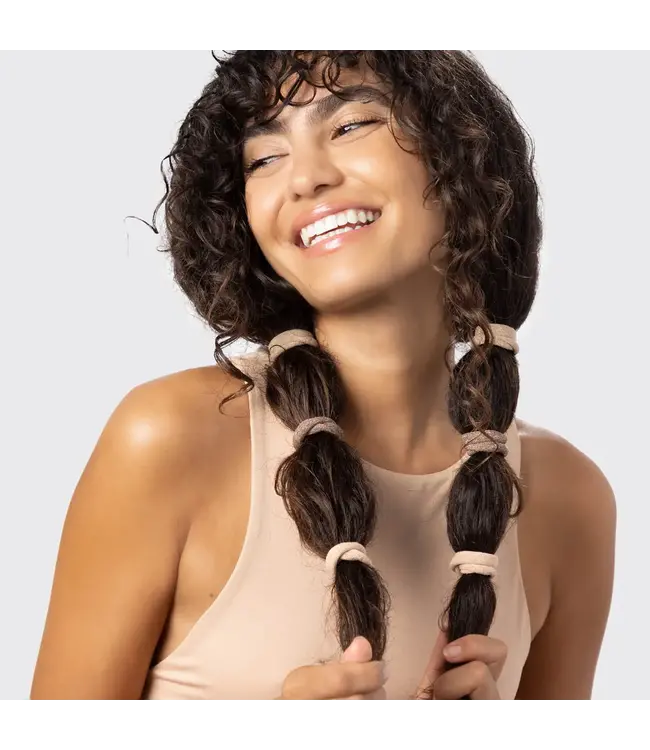 Recycled Nylon Glitter Medium Elastics 12pc Neutral